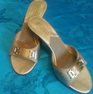 Michael Kors Kitten Heel Slide Sandals